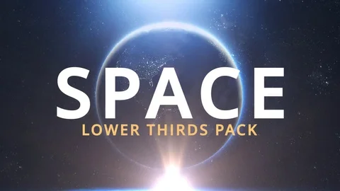 Space Light Lower Third  + Alpha Channel Video stock 71712359
