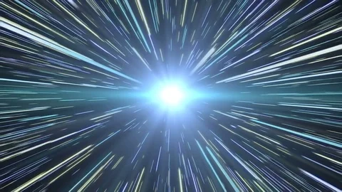 Space Light Speed Travel Hyperspace Stock Footage