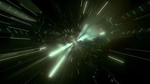 Space Light Tunnel Stock Footage 261285235