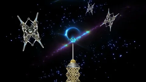 Space lighthouse Stock Footage 70803557