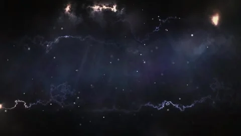 Space Lightning Tendrils with Particles 4K Loop Stock Footage 271144216