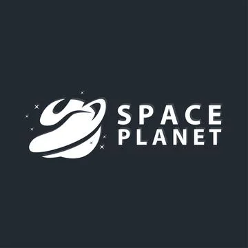 Space logo modern design planet template illustration simple circle inspira.. Stock Illustration