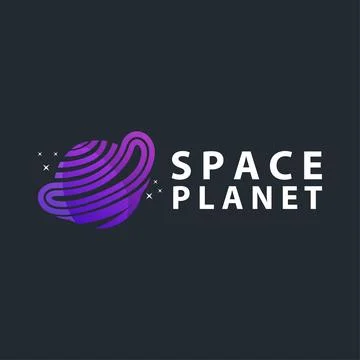 Space logo modern design planet template illustration simple circle inspira.. Stock-Illustration