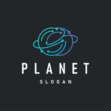 Space logo modern design planet template illustration simple circle inspira.. Stock Illustration