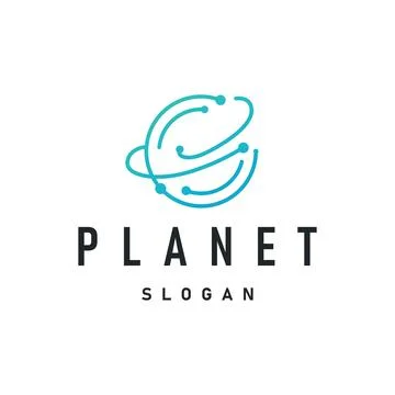 Space logo modern design planet template illustration simple circle inspira.. Stock Illustration