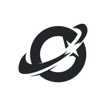 Space logo modern design planet template illustration simple circle inspira.. Stock Illustration