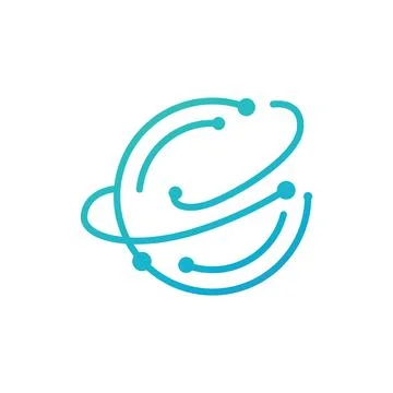 Space logo modern design planet template illustration simple circle inspira.. 스톡 일러스트