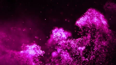Space Magic Pink Particles Flow, Abstract Background Stock Footage 155749643