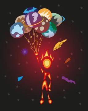 Space man Stock Illustration