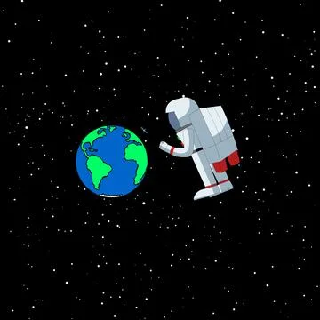 Space Man Stock Illustration