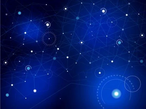 Space map. Stars and lines 스톡 일러스트