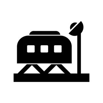 Space Mars Base Camp Icon Vector Template Stock Illustration