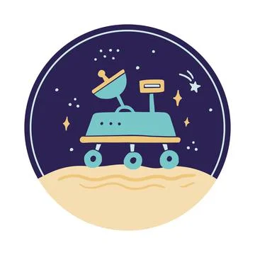 Space mars rover robot vechile. Stock Illustration