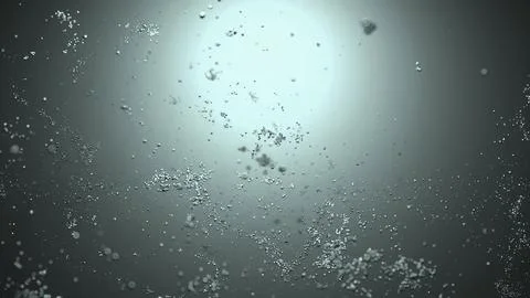 Space with matrix flows of particles. Design. Live streams of molecular Stock Illustration