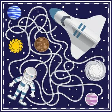 Space maze. Stock Illustration