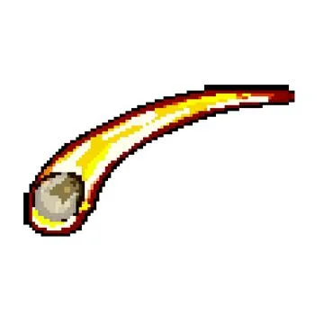 Space meteor pixel art vector illustration Stock Illustration