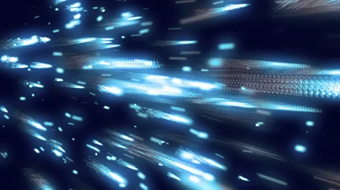 Space Meteors Blue Loopable Background Stock Footage 65176466