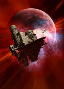 Space mining colony, artwork 스톡 일러스트