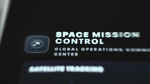 Space Mission Control Global Operations Screen Stock Footage 340555976