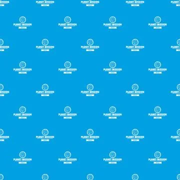 Space mission pattern vector seamless blue Illustrazione stock