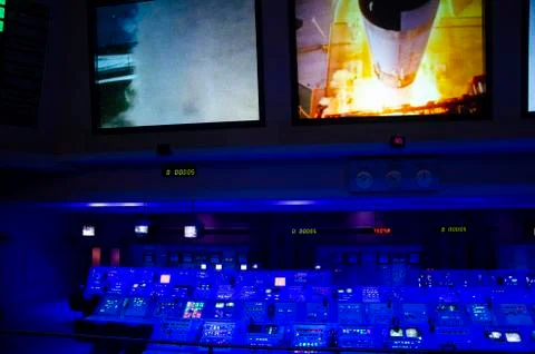 Space missions control center of NASA Stock Photos