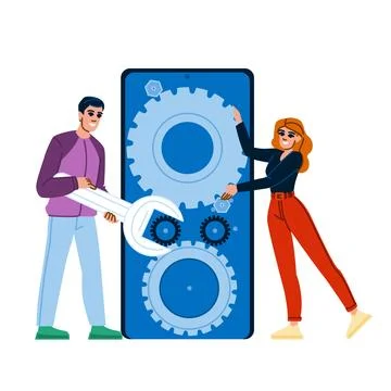 Space mobile optimization vector Illustrazione stock