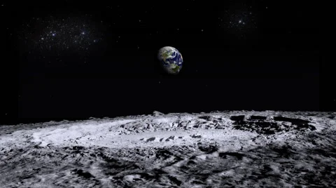 Space Moon to Earth Stock Footage 57320470