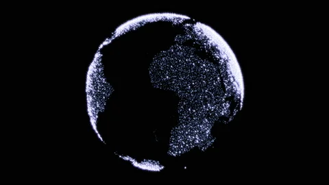 Space with moving and exploding Earth (loopable) Vídeos de archivo 104164227