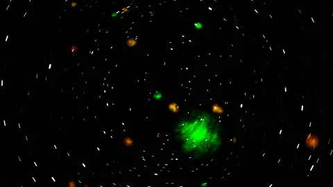 Space moving away spin 4k Stock Footage 136659228