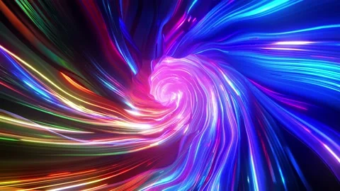 Space multicolored tunnel Video stock 202064324