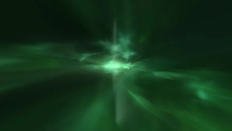 Space nebula dark green light looping motion graphic Stock Footage 337243875