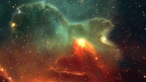 Space Nebula Flight Looped Background Stock Footage 55950246