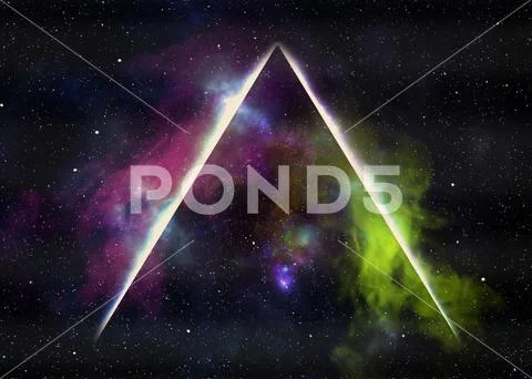 Space nebula with laser rays Modello PSD