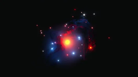 Space nebula surrounded by stars Stock Footage 151332491