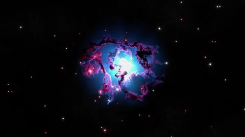 Space nebula surrounded by stars Stock Footage 151698423
