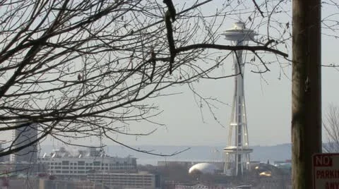 SPACE NEEDLE IN BG 動画素材 10991794