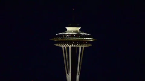 Space Needle Night2 Stock Footage 10882071