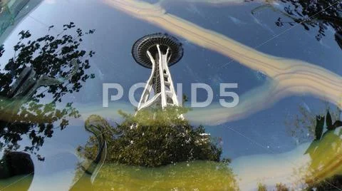 Space Needle reflection 1 Stock Photos