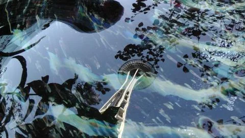 Space Needle reflection 2 Stock Photos