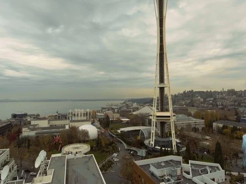 Space Needle in Seattle - 01 Stock Footage 80688670