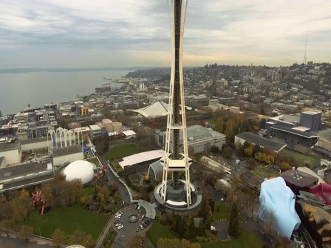 Space Needle in Seattle - 02 Stock Footage 80689732