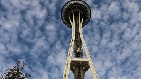 Space Needle in Seattle Stock Footage 161741160