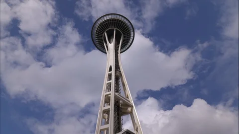 Space Needle Time lapse 스톡 동영상 126854180