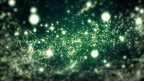 Space neon background with particles. Space blue dust with stars on black bac Stock Footage 82489654