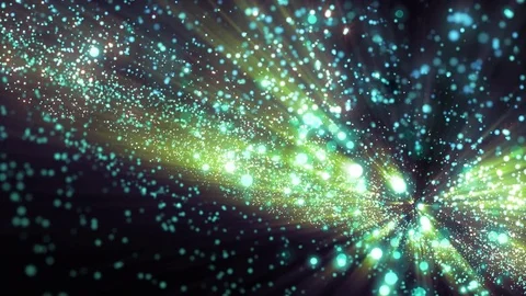 Space neon background with particles. Space blue dust with stars on black bac 스톡 동영상 82497142