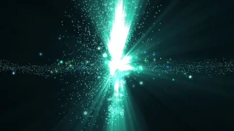 Space neon background with particles. Space blue dust with stars on black bac 스톡 동영상 82497389