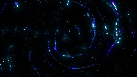 Space neon beads Stock Footage 244747595