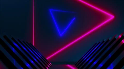 Space neon composition, computer generated. 3d rendering of virtual background Illustrazione stock