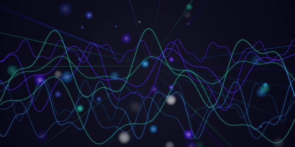 Space network with glowing cosmic connections Stock Illustration