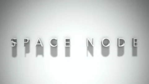 Space Node 3D title animation with shadows on a white background Video stock 296628212